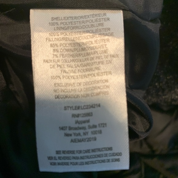 Big Chill Black Puffer Faux Fur Collar Plus Zipper Closure Coat NWT - Picture 8 of 11